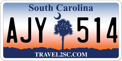 SC license plate AJY514
