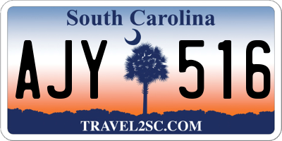 SC license plate AJY516