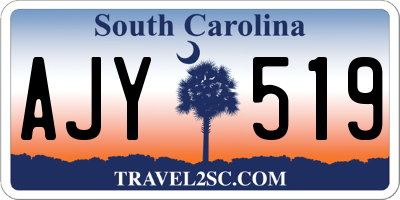SC license plate AJY519