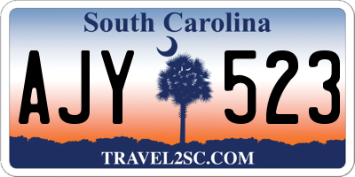 SC license plate AJY523