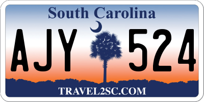 SC license plate AJY524