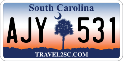 SC license plate AJY531