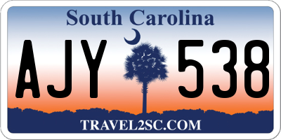 SC license plate AJY538
