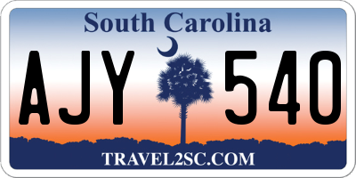 SC license plate AJY540