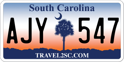 SC license plate AJY547