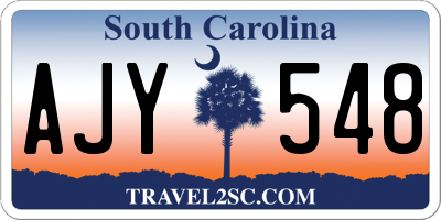 SC license plate AJY548