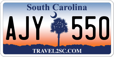 SC license plate AJY550