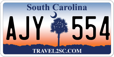 SC license plate AJY554
