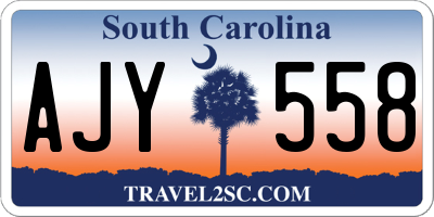 SC license plate AJY558