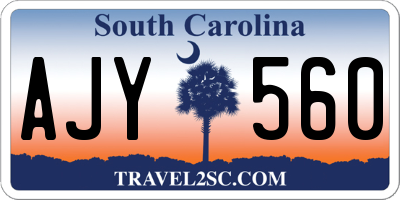 SC license plate AJY560
