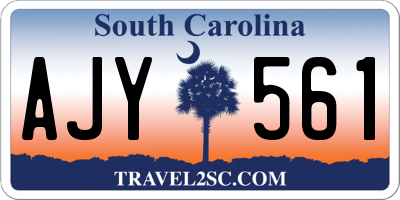 SC license plate AJY561