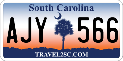 SC license plate AJY566