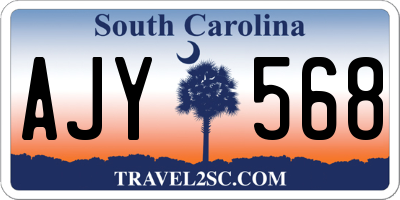 SC license plate AJY568