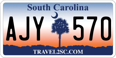 SC license plate AJY570