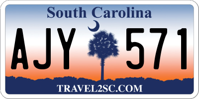 SC license plate AJY571