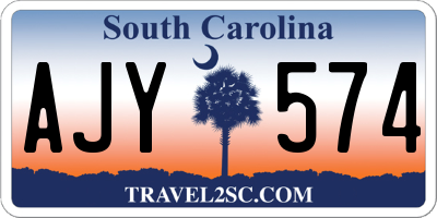 SC license plate AJY574