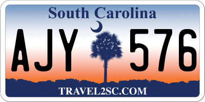 SC license plate AJY576