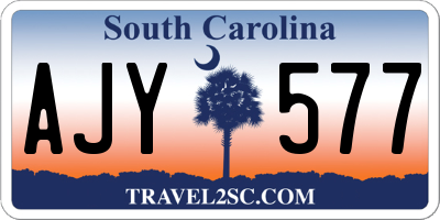 SC license plate AJY577