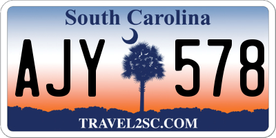 SC license plate AJY578