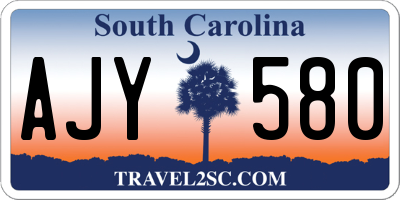 SC license plate AJY580
