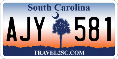 SC license plate AJY581