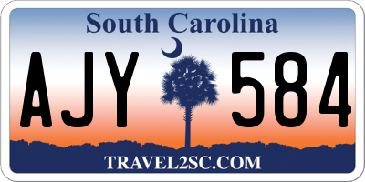 SC license plate AJY584