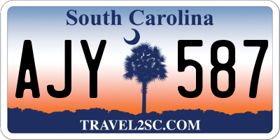 SC license plate AJY587