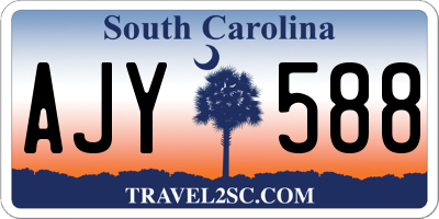 SC license plate AJY588