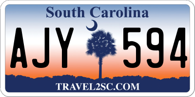 SC license plate AJY594