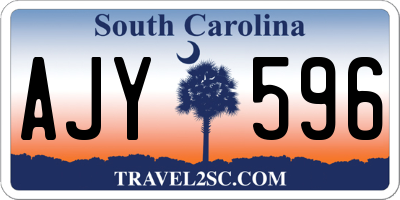 SC license plate AJY596