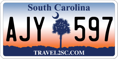 SC license plate AJY597