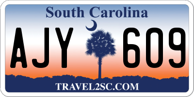 SC license plate AJY609