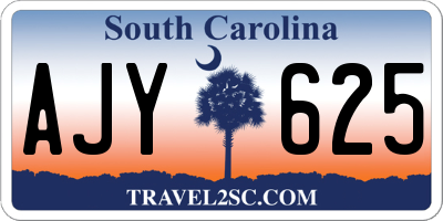 SC license plate AJY625