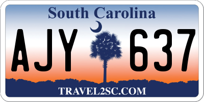 SC license plate AJY637