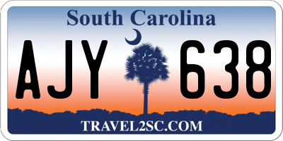 SC license plate AJY638