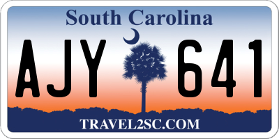 SC license plate AJY641