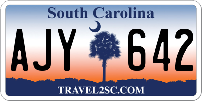 SC license plate AJY642