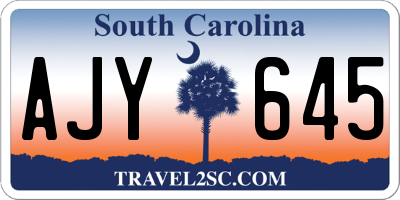 SC license plate AJY645