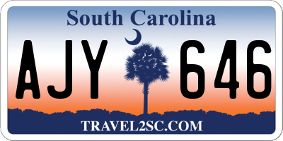 SC license plate AJY646