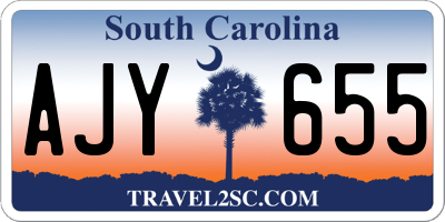 SC license plate AJY655