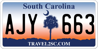 SC license plate AJY663