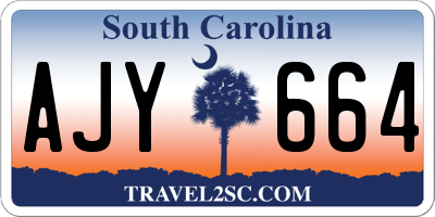 SC license plate AJY664