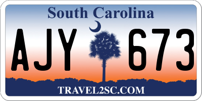 SC license plate AJY673