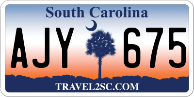 SC license plate AJY675