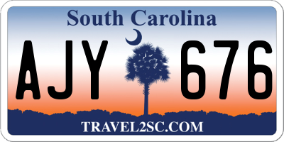 SC license plate AJY676