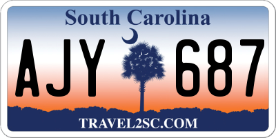 SC license plate AJY687