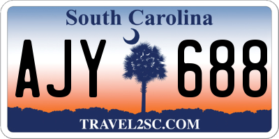 SC license plate AJY688