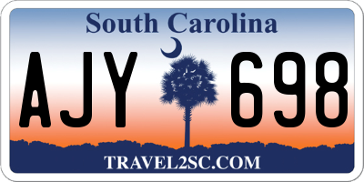 SC license plate AJY698
