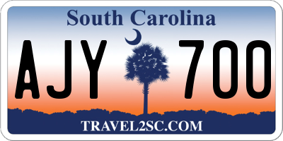 SC license plate AJY700