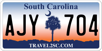 SC license plate AJY704